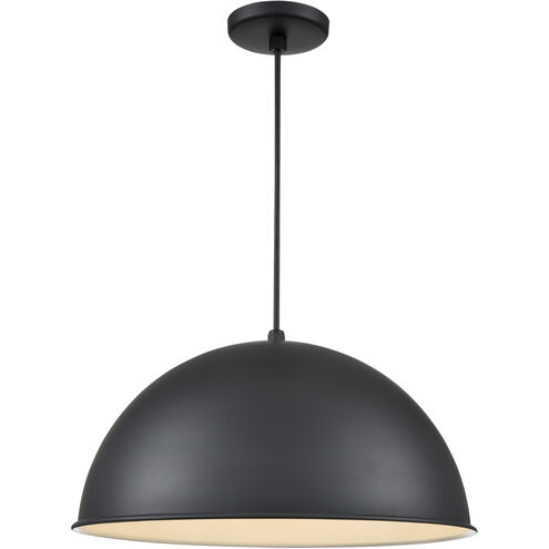 R Series 1 Light 18 inch Satin Black Indoor Pendant Ceiling Light